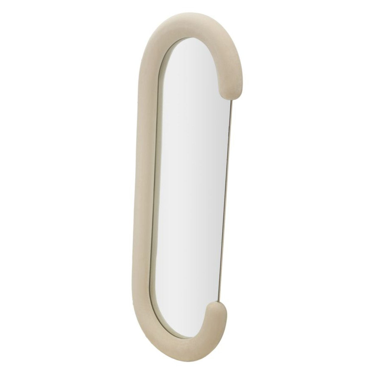 Miroir mural oval 60x160 cm Pamela Velours Crème - vue 3