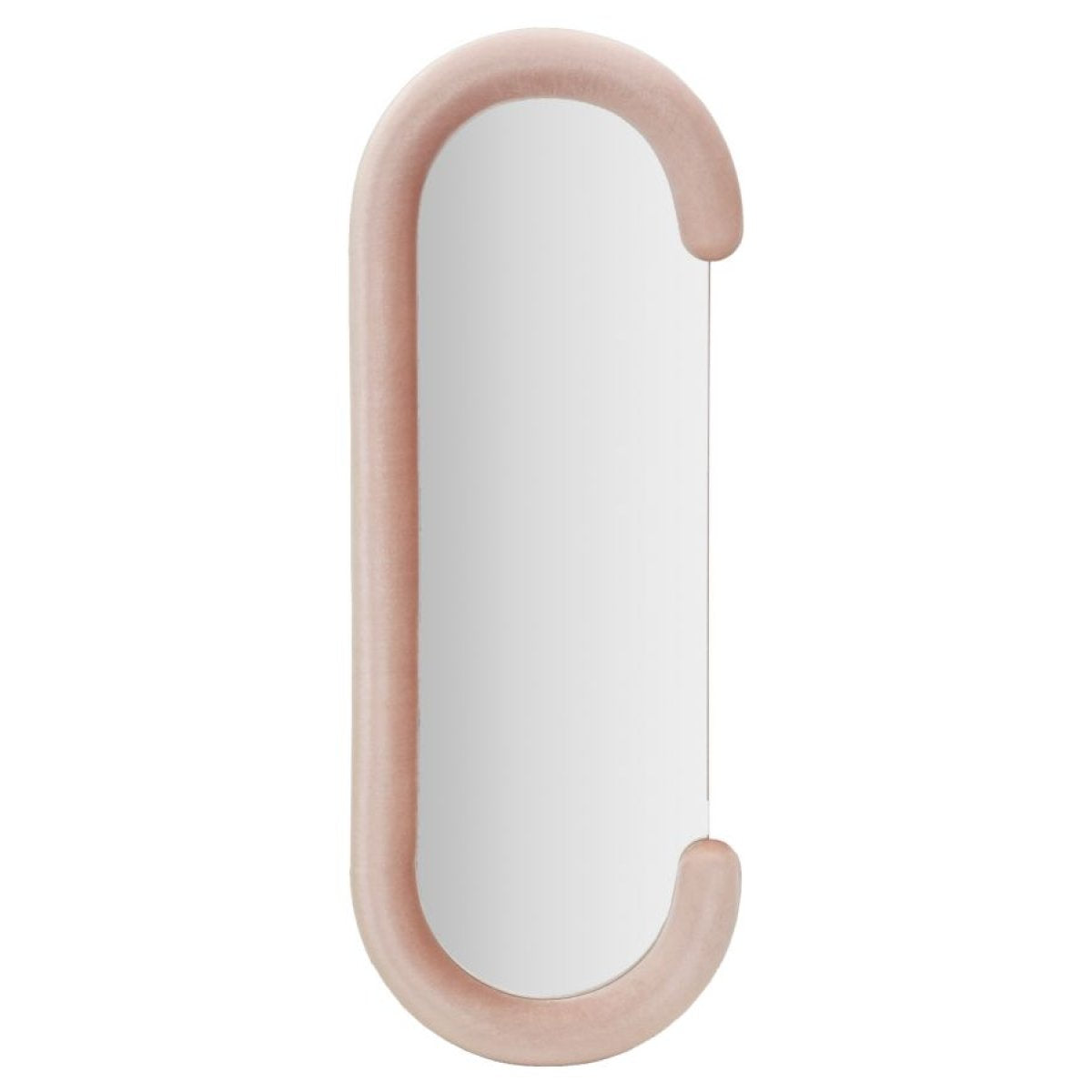 Miroir mural oval 60x160 cm Pamela Velours Rose - vue 2