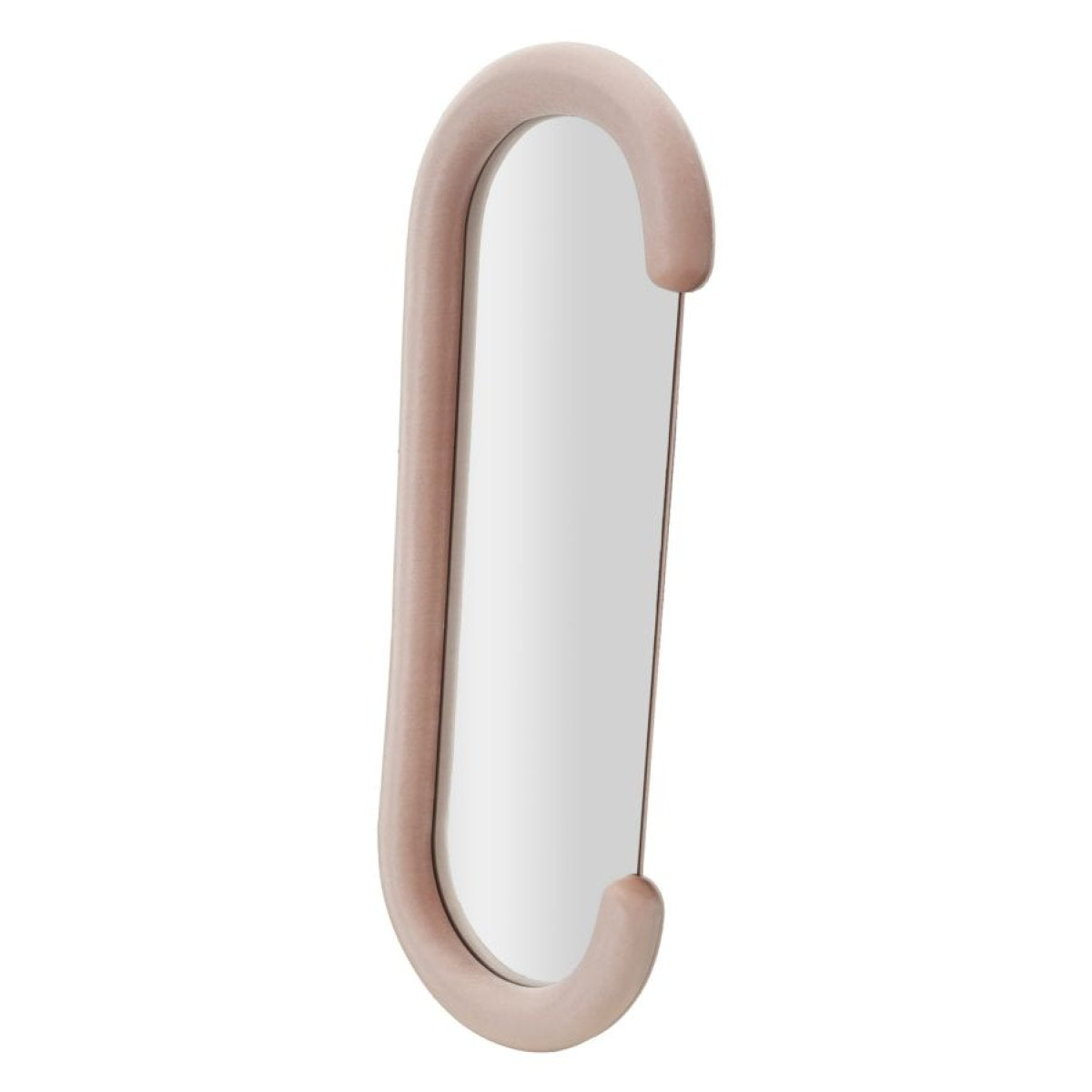 Miroir mural oval 60x160 cm Pamela Velours Rose - vue 3