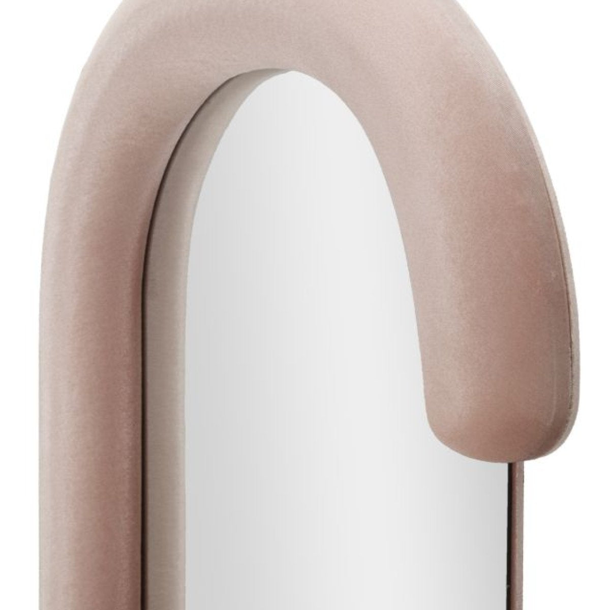Miroir mural oval 60x160 cm Pamela Velours Rose - vue 5