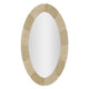 Miroir mural oval 70x120 cm effet travertin Kaël Beige