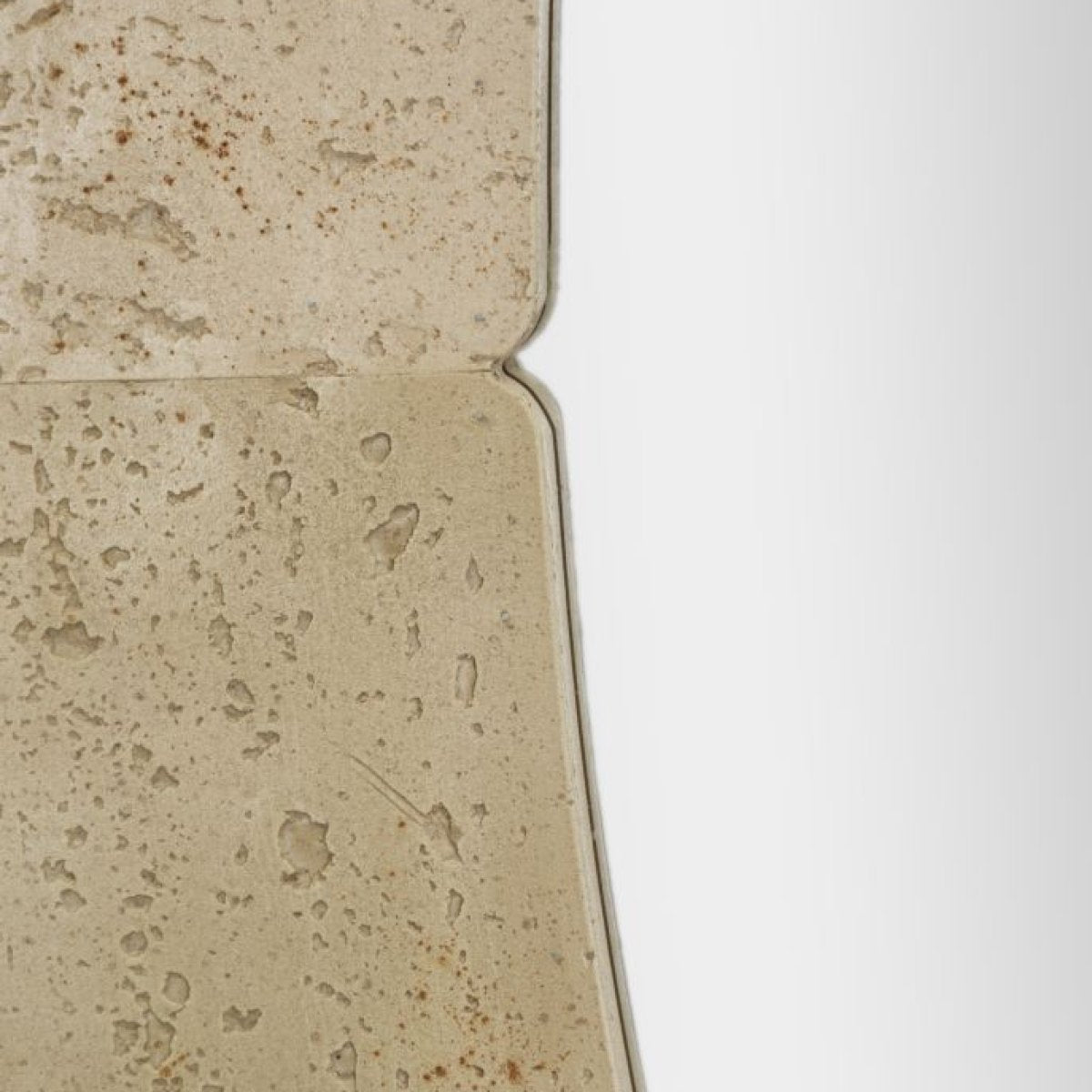 Miroir mural oval 70x120 cm effet travertin Kaël Beige - vue 5