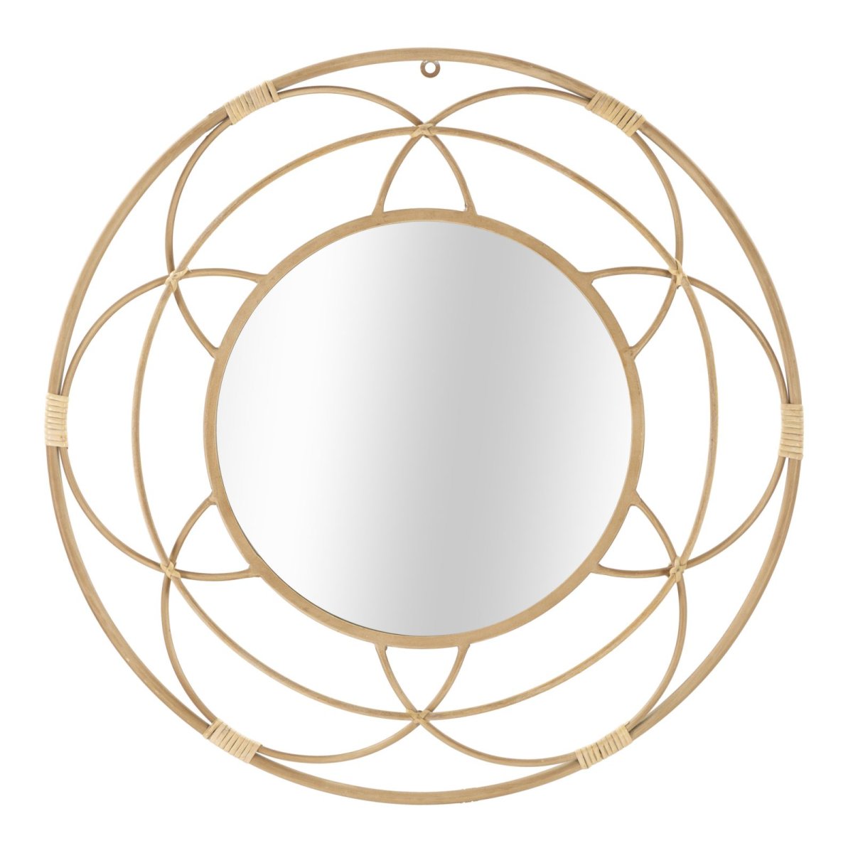 Miroir mural rond 60 cm rotin Dua Bois - vue 2
