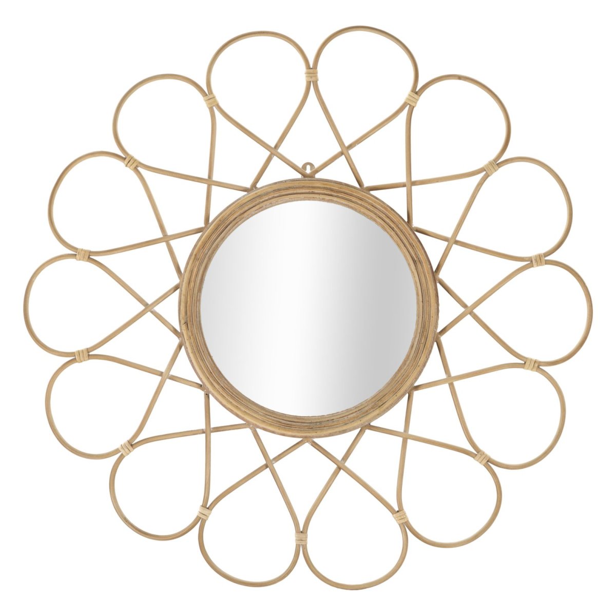 Miroir mural rond 65,5 cm rotin Shia Bois - vue 2
