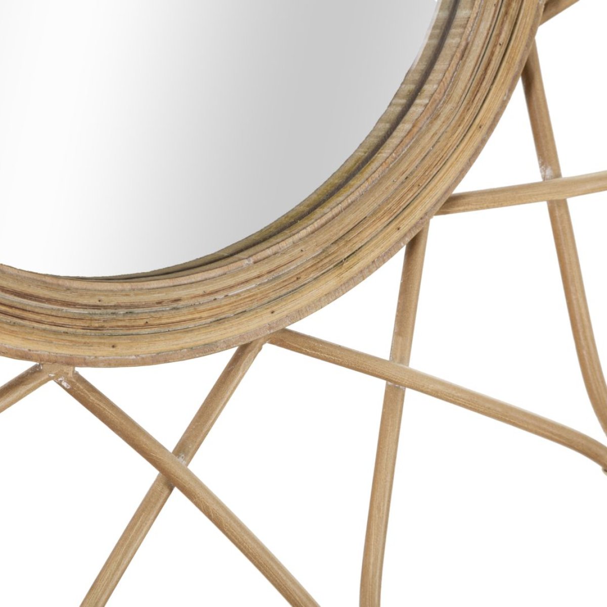 Miroir mural rond 65,5 cm rotin Shia Bois - vue 3