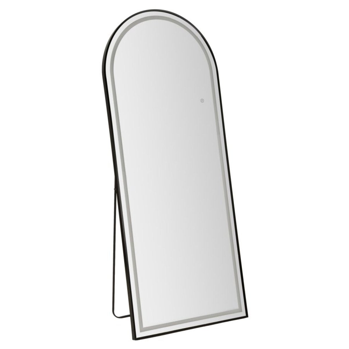 Miroir sur pied ou mural arqué 70x170 cm LED inclus Lumina Noir - vue 2
