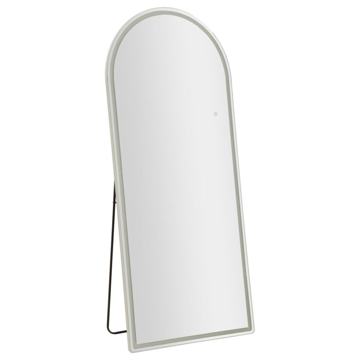 Miroir sur pied ou mural arqué 76x177 cm LED inclus Opaline Argenté - vue 2