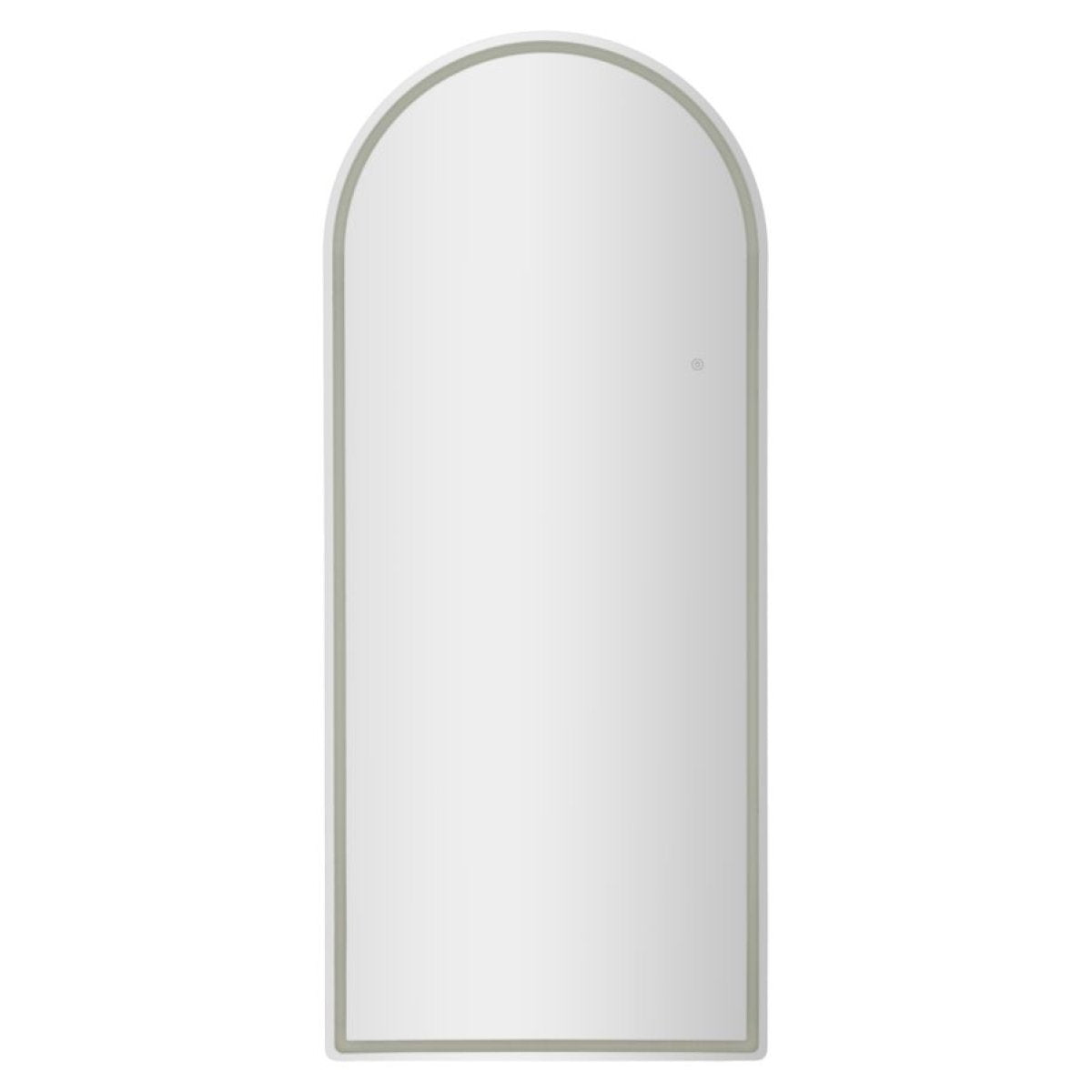 Miroir sur pied ou mural arqué 76x177 cm LED inclus Opaline Argenté - vue 3