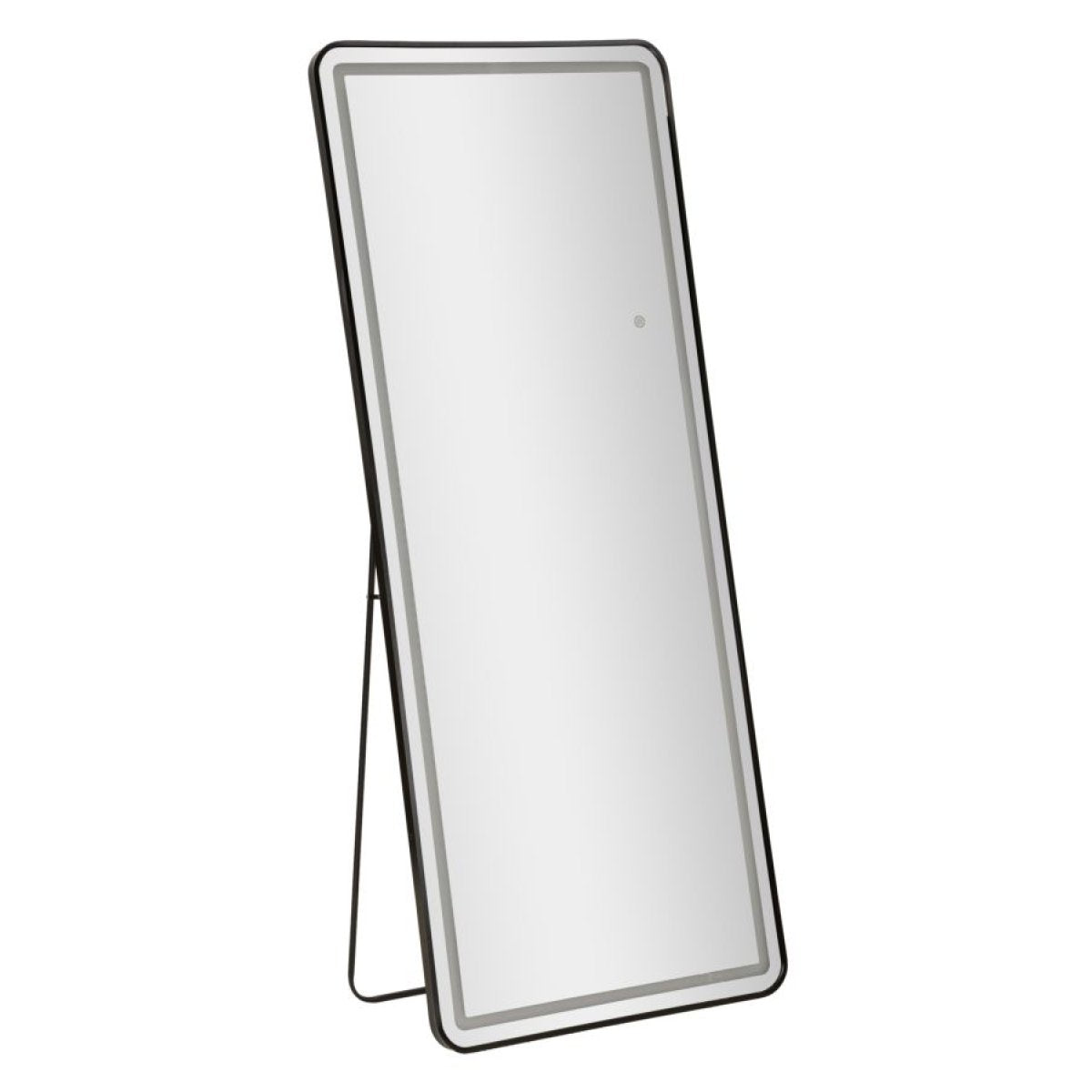 Miroir sur pied ou mural rectangulaire 70x170 cm LED Neva Noir - vue 2