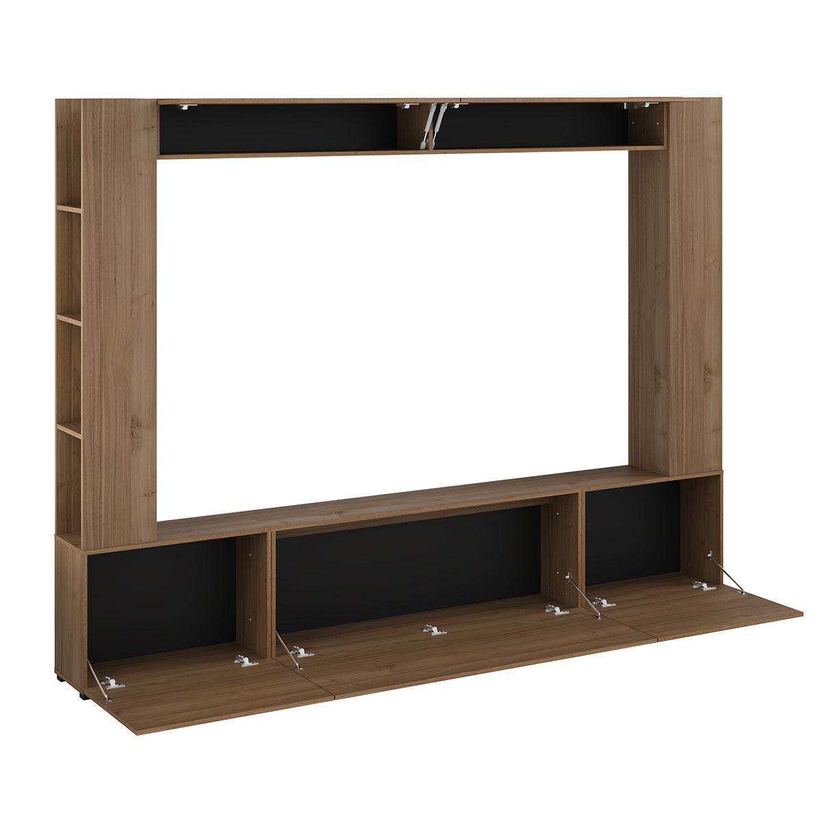 Meuble TV 5 portes 8 niches 260 cm Nala Bois - vue 5