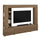 Meuble TV 5 portes 12 niches 260 cm Nala Bois