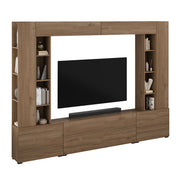 Meuble TV 5 portes 16 niches 260 cm Nala Bois