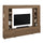 Meuble TV 5 portes 16 niches 260 cm Nala Bois