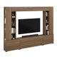 Meuble TV 5 portes 16 niches 260 cm Nala Bois