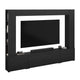 Meuble TV 5 portes 8 niches 260 cm Nala Bois noir