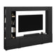 Meuble TV 5 portes 12 niches 260 cm Nala Bois noir