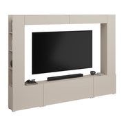 Meuble TV 5 portes 8 niches 260 cm Nala Cachemire