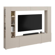Meuble TV 5 portes 12 niches 260 cm Nala Cachemire