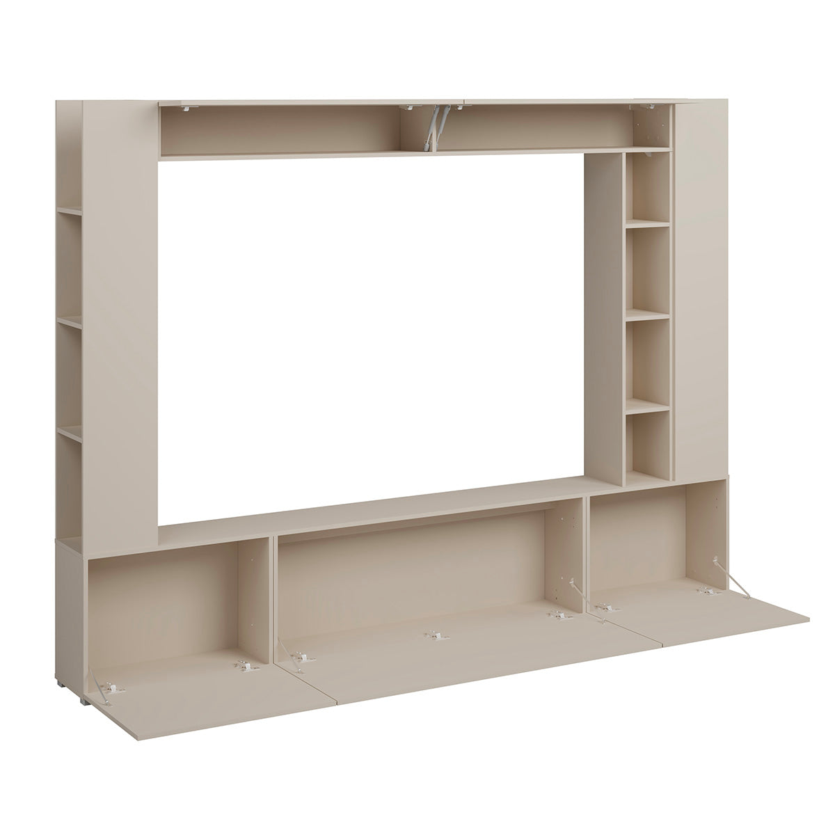 Meuble TV 5 portes 12 niches 260 cm Nala Cachemire - vue 5