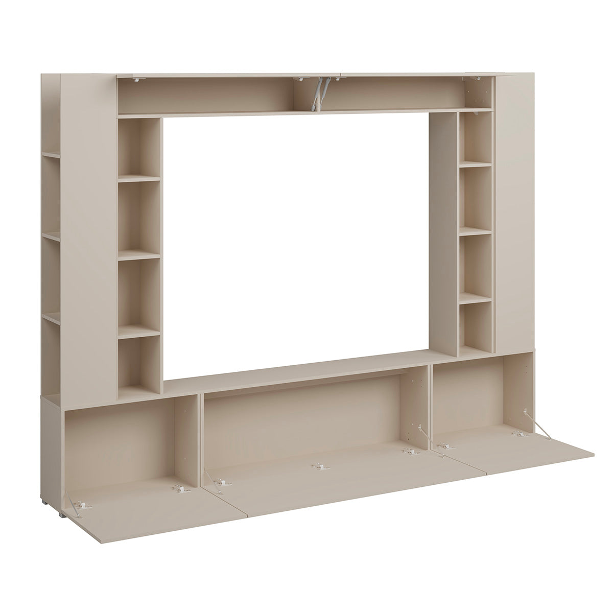 Meuble TV 5 portes 16 niches 260 cm Nala Cachemire - vue 5
