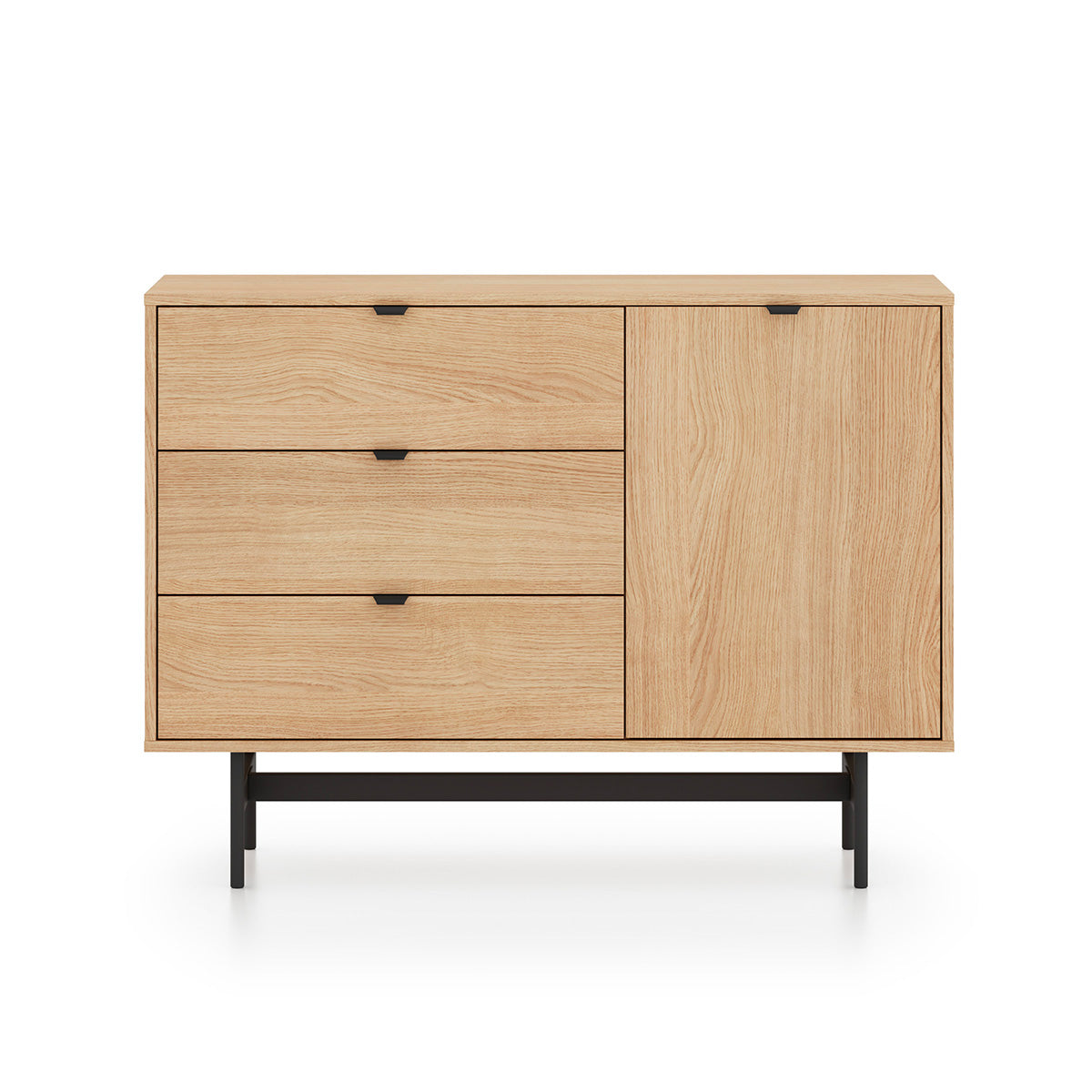 Buffet 1 porte 3 tiroirs Nila Bois - vue 9