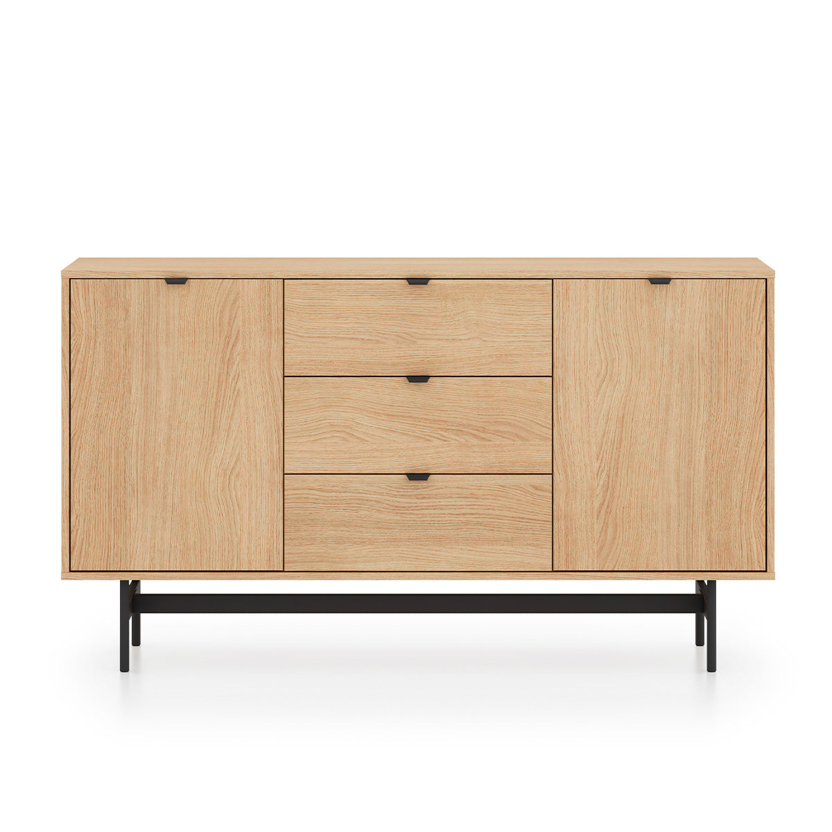 Buffet 2 portes 3 tiroirs Nila Bois - vue 9