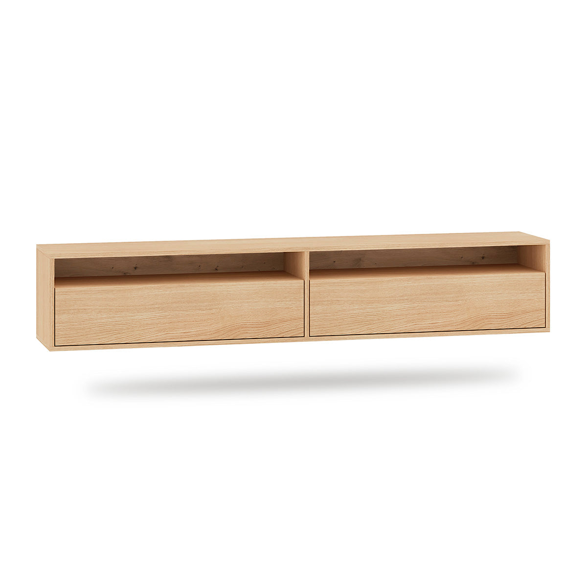 Meuble TV mural 2 portes 180 cm Nila Bois
