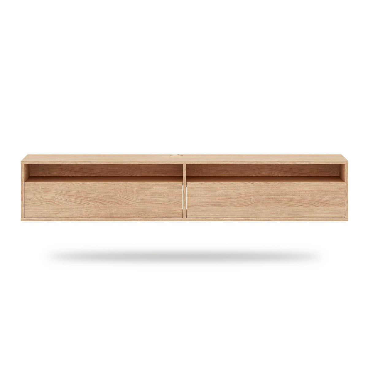 Meuble TV mural 2 portes 180 cm Nila Bois - vue 7