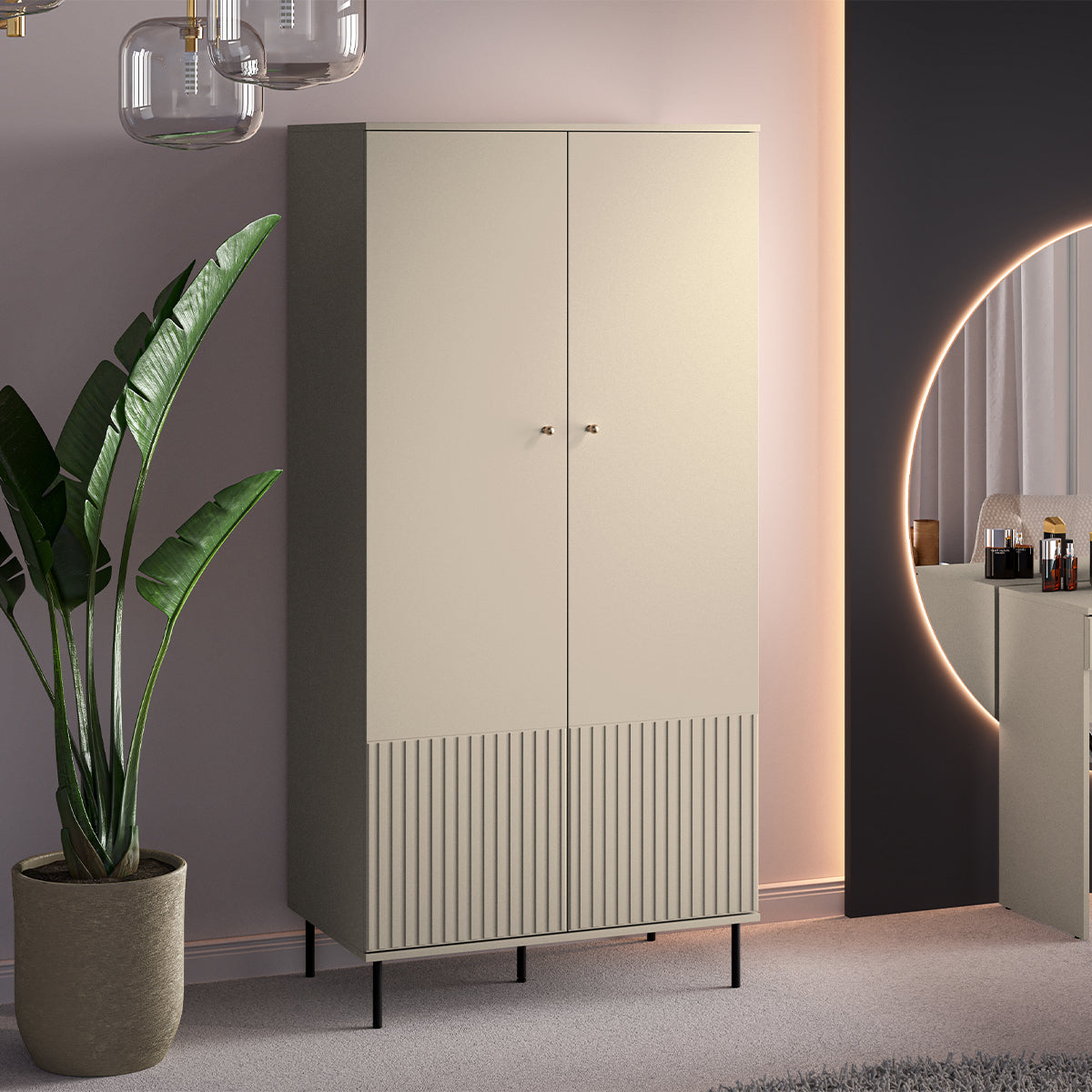 Armoire 2 portes Nova Cachemire - vue 3
