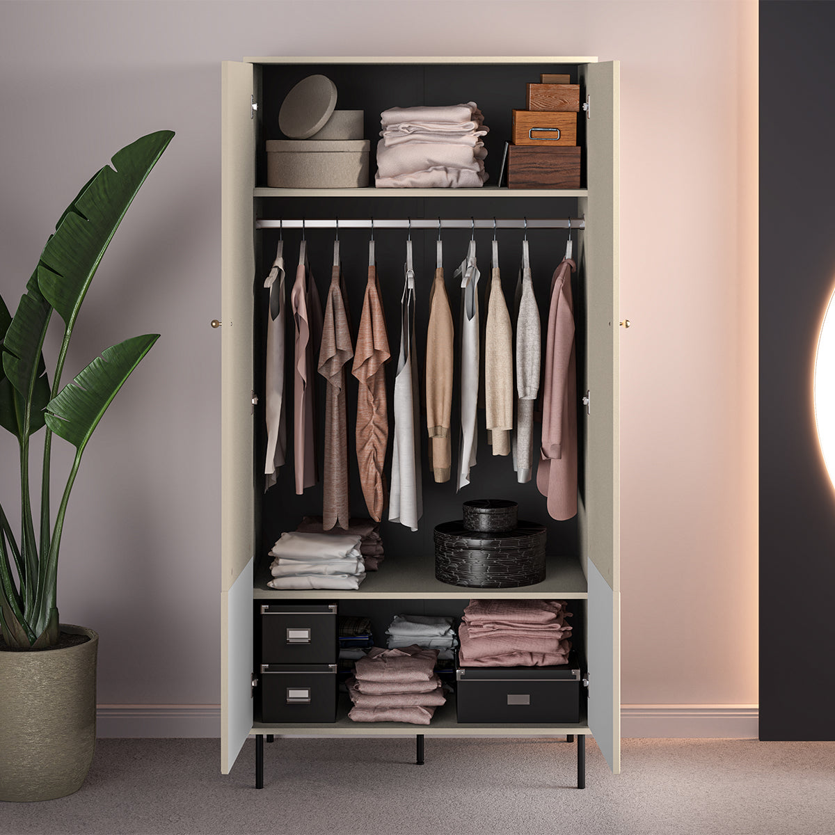 Armoire 2 portes Nova Cachemire - vue 4