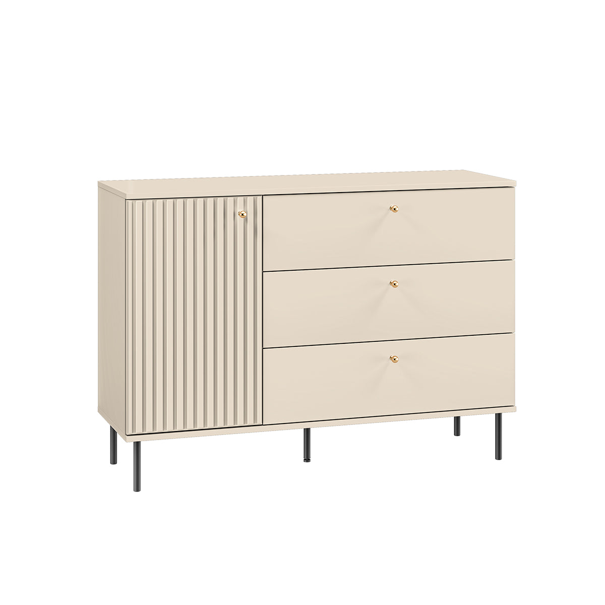 Buffet 1 porte 3 tiroirs Nova Cachemire