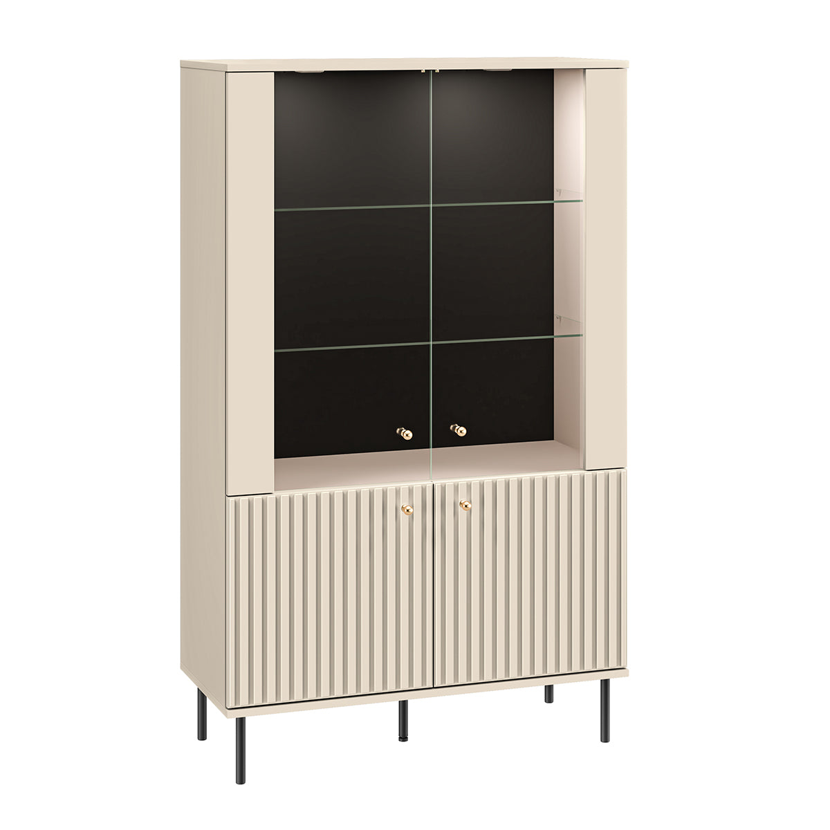 Vaisselier 4 portes LED Nova Cachemire