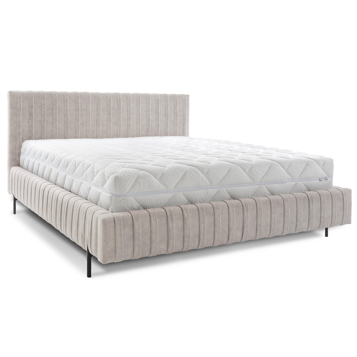 Lit coffre 160x200 sommier inclus Ori Beige