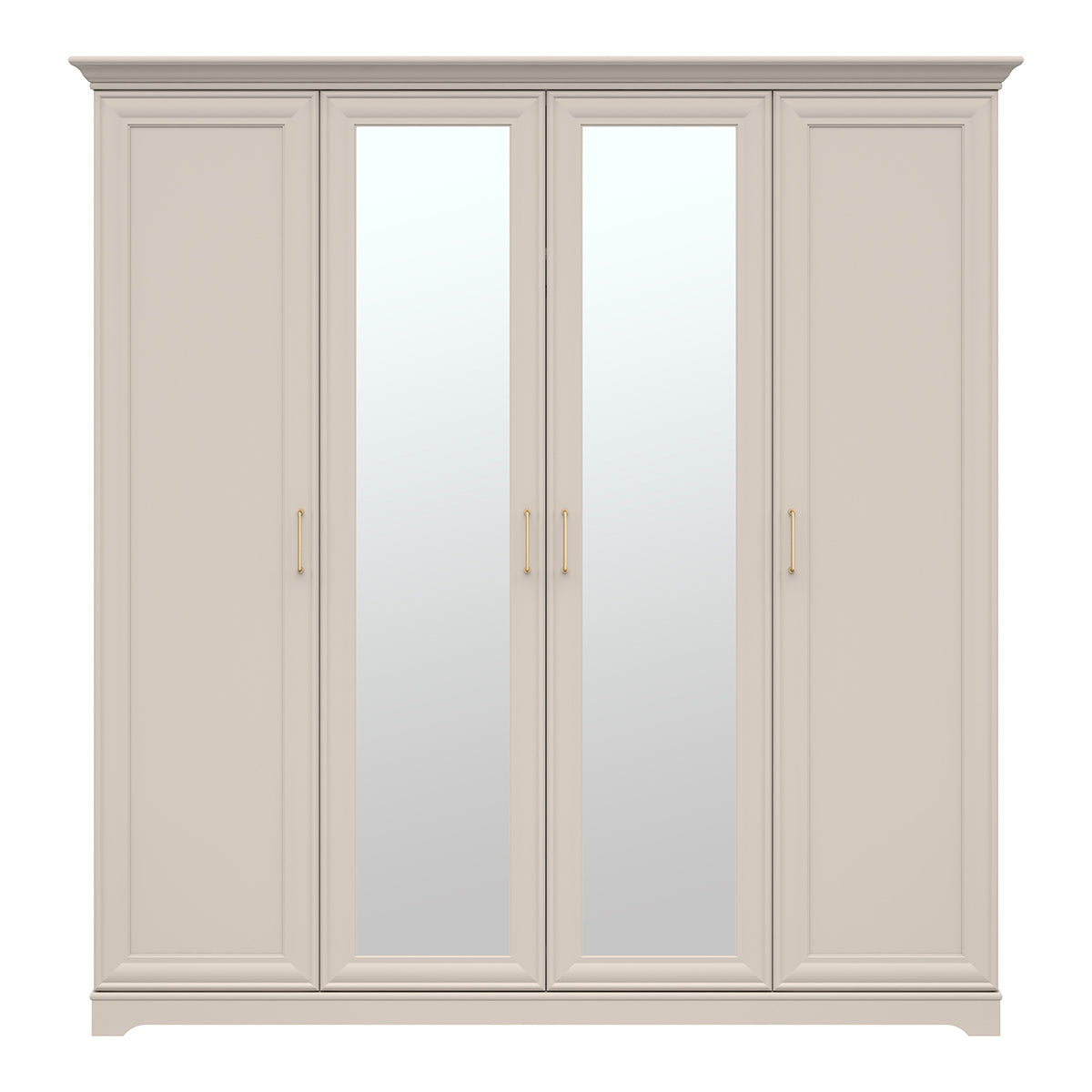 Armoire 4 portes miroirs Perle Cachemire - vue 3