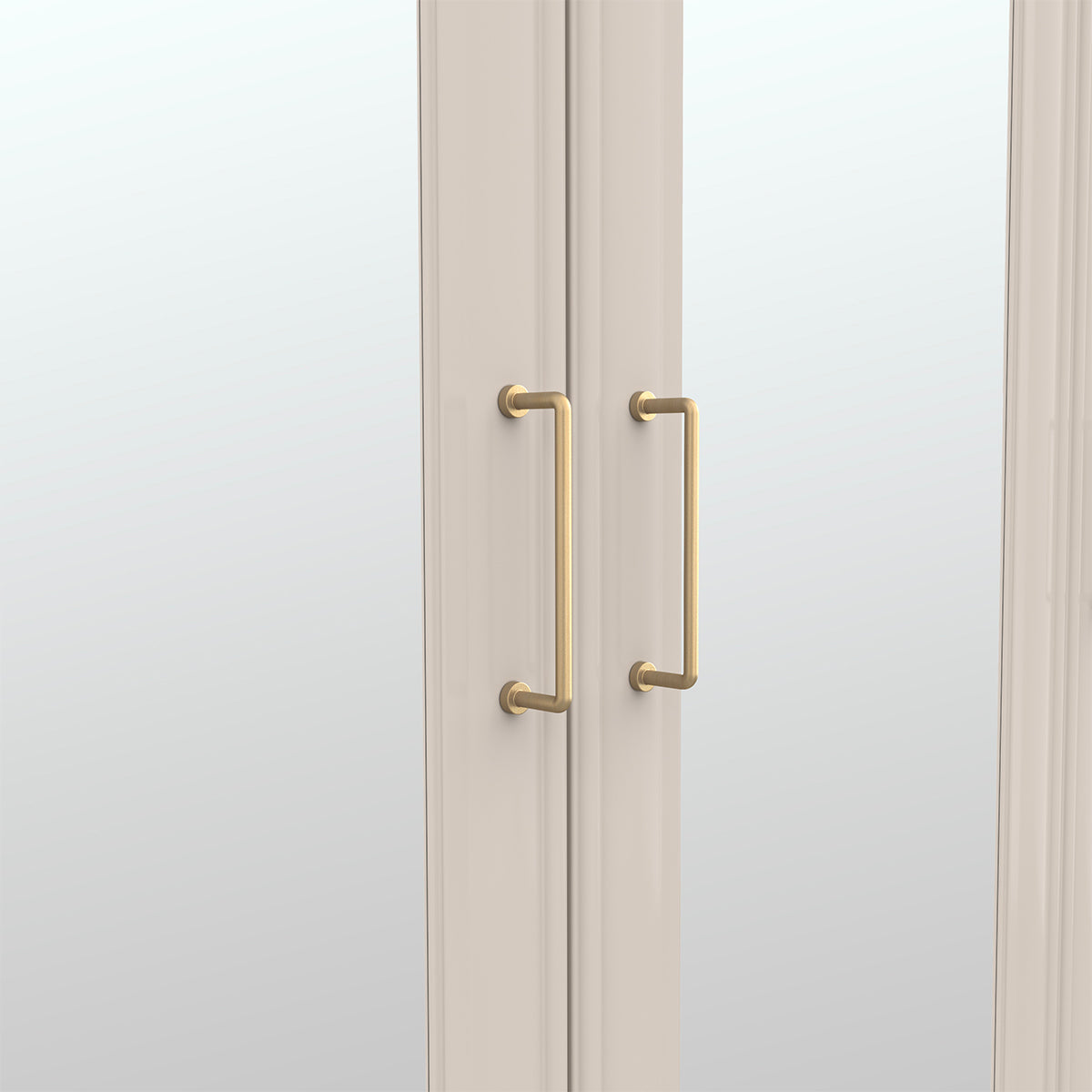Armoire 4 portes miroirs Perle Cachemire - vue 4