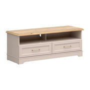 Meuble TV 2 tiroirs 124 cm Perle Cachemire