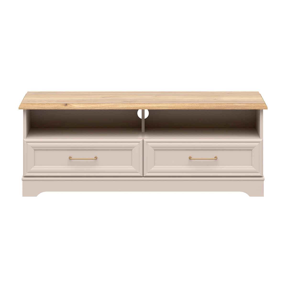 Meuble TV 2 tiroirs 124 cm Perle Cachemire - vue 3