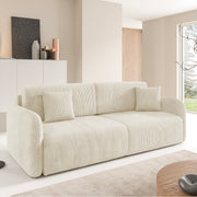 Canapé convertible 3 places avec coffre Dora Beige