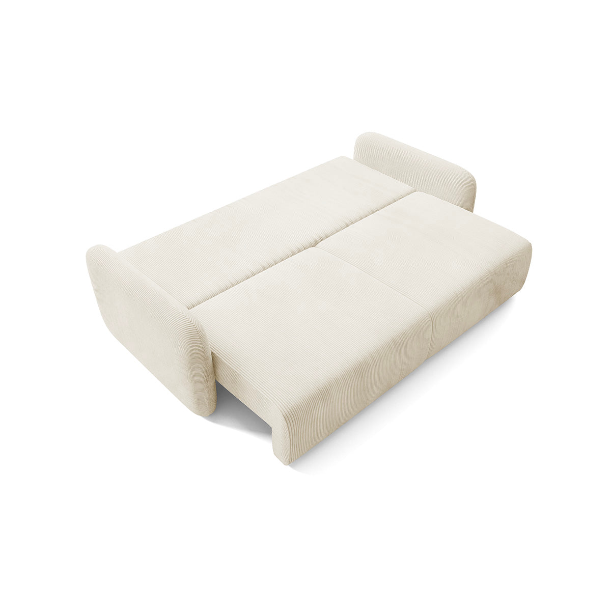 Canapé convertible 3 places avec coffre Dora Beige - vue 4