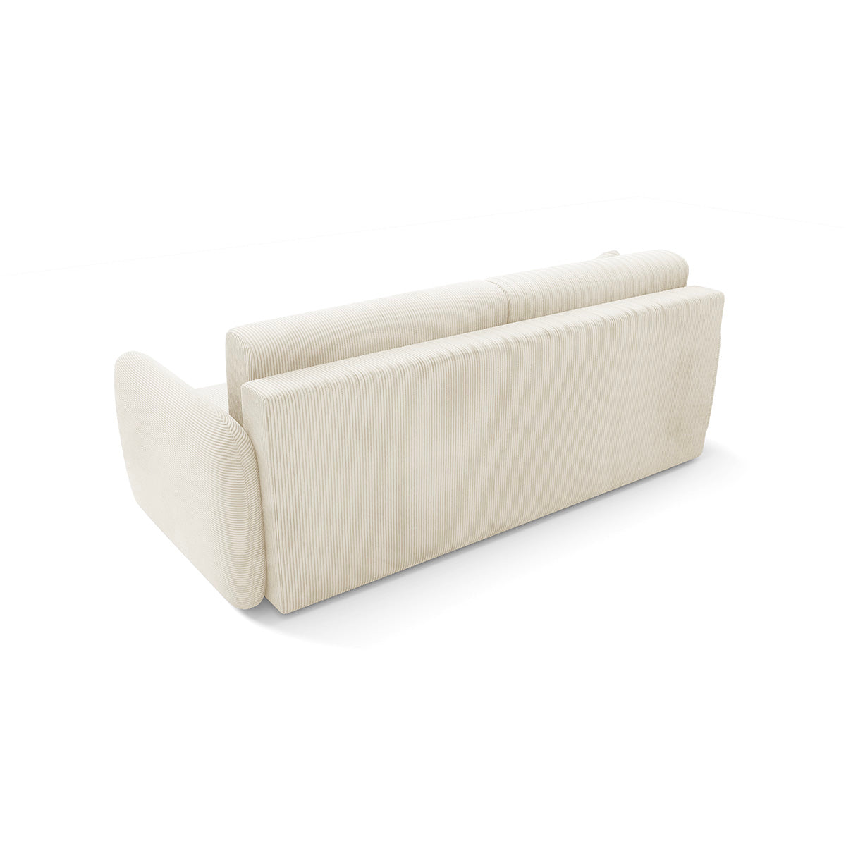 Canapé convertible 3 places avec coffre Dora Beige - vue 5