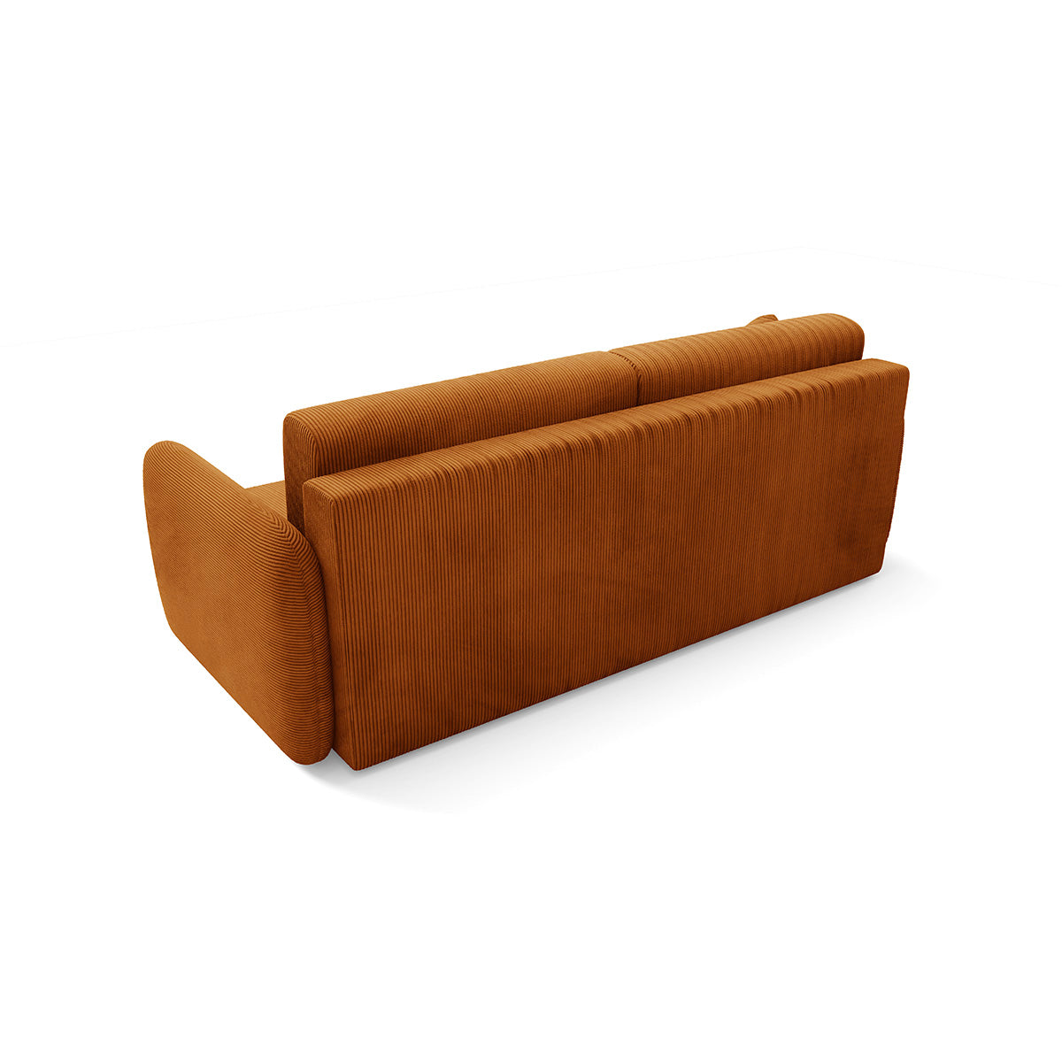 Canapé convertible 3 places avec coffre Dora Terracotta - vue 5
