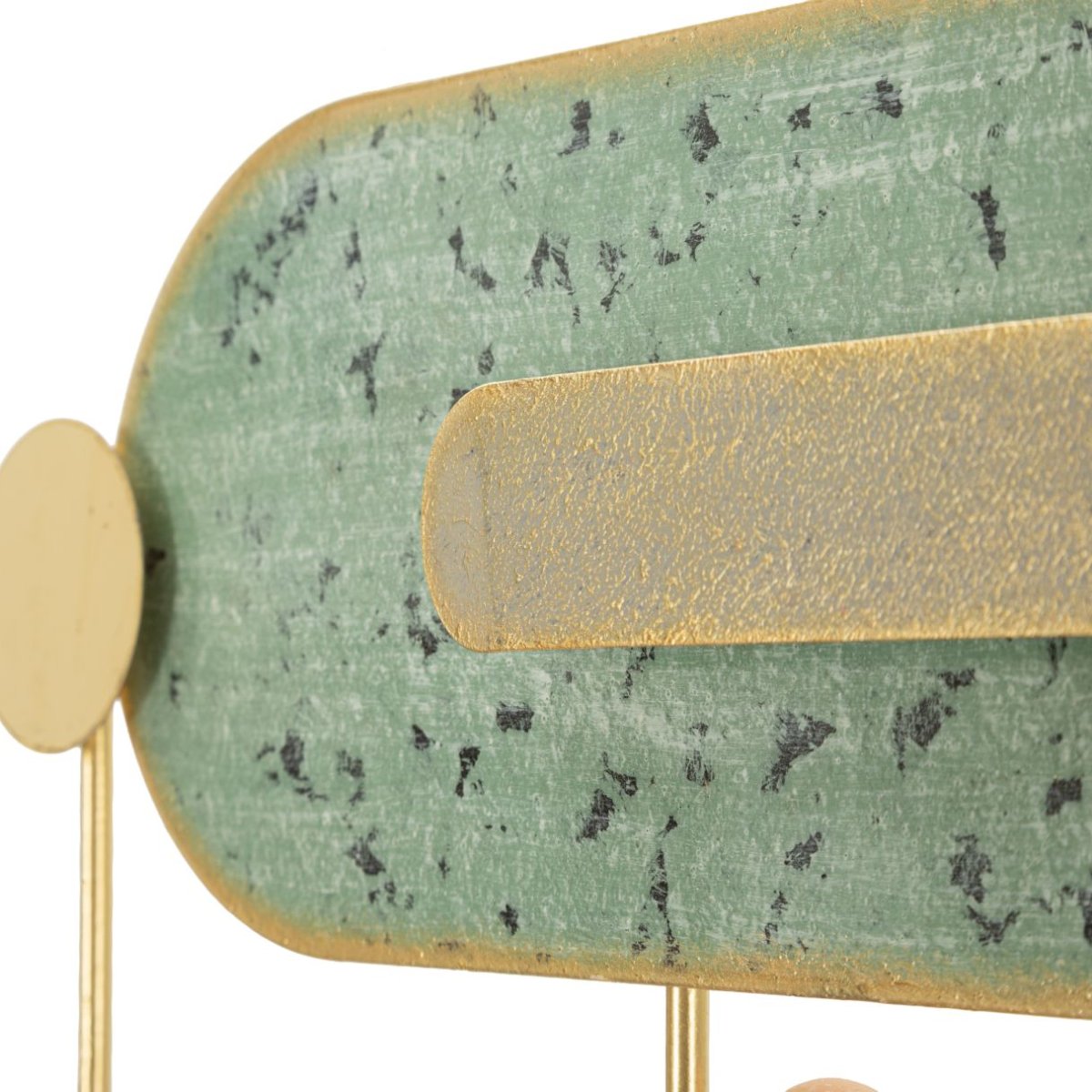 Porte-manteau mural 5 patères Apoline Dorée et Vert - vue 3