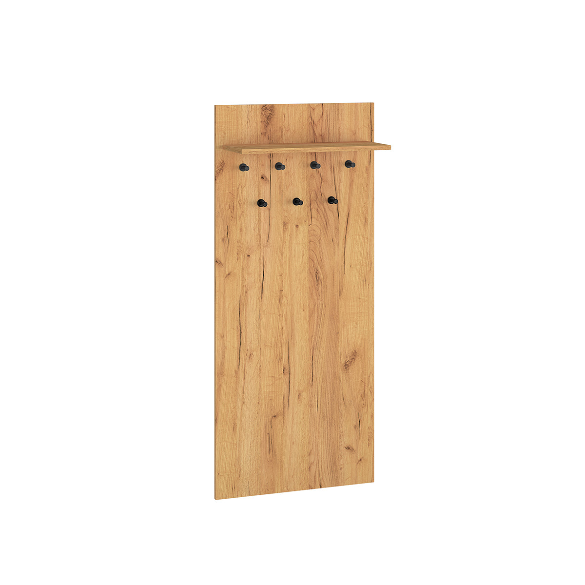 Porte-manteau mural 7 patères 1 étagère Nilo Bois