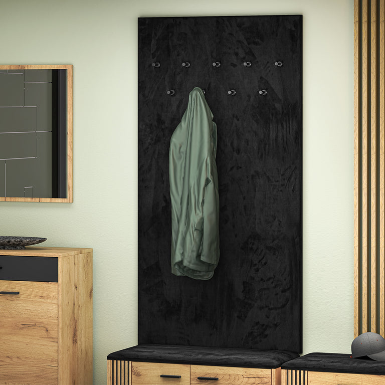 Porte-manteau mural 9 patères Nilo Bois