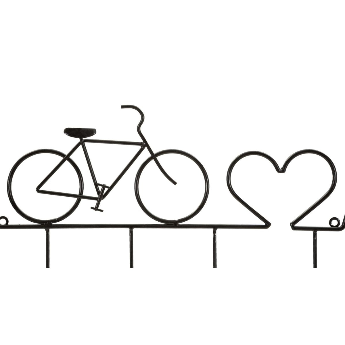 Porte-manteau mural vélo 6 patères Sasha Noir - vue 3