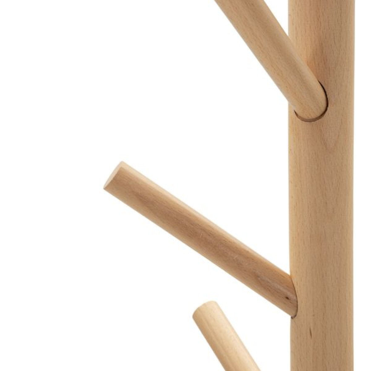 Porte-manteau sur pied 6 patères Bowie Noir et Bois - vue 5