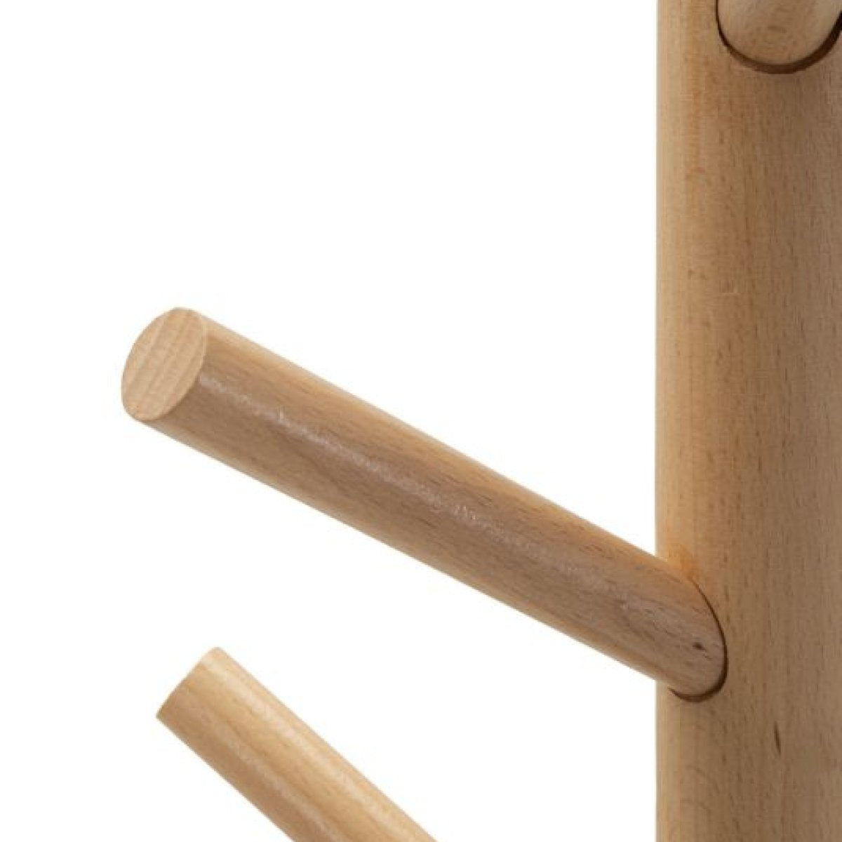 Porte-manteau sur pied 6 patères Bowie Noir et Bois - vue 6