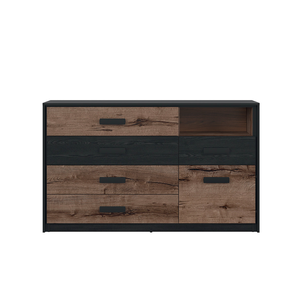 Commode 5 tiroirs 1 porte Romane Bois - vue 3