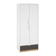 Armoire 2 portes 1 tiroir Ronan Blanc