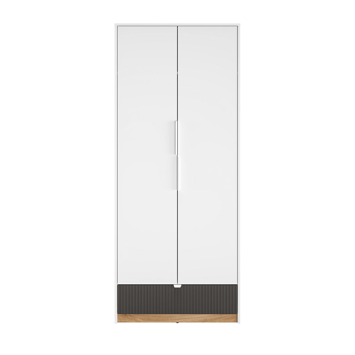 Armoire 2 portes 1 tiroir Ronan Blanc - vue 5
